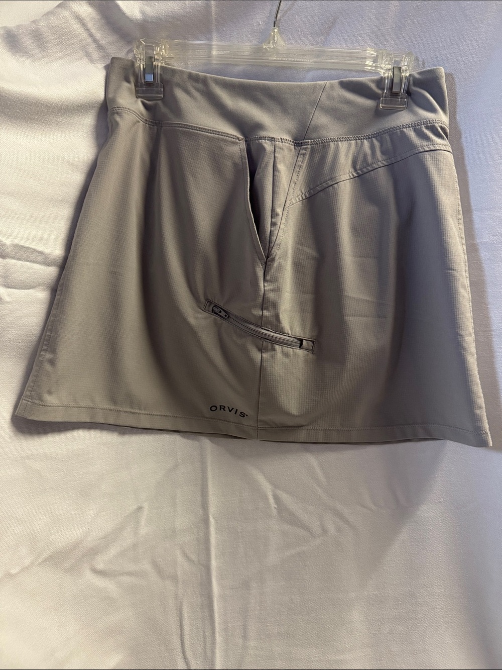Orvis Light Gray Active Skort Sport Golf Tennis Pickleball Activewear Size S - Picture 12 of 13